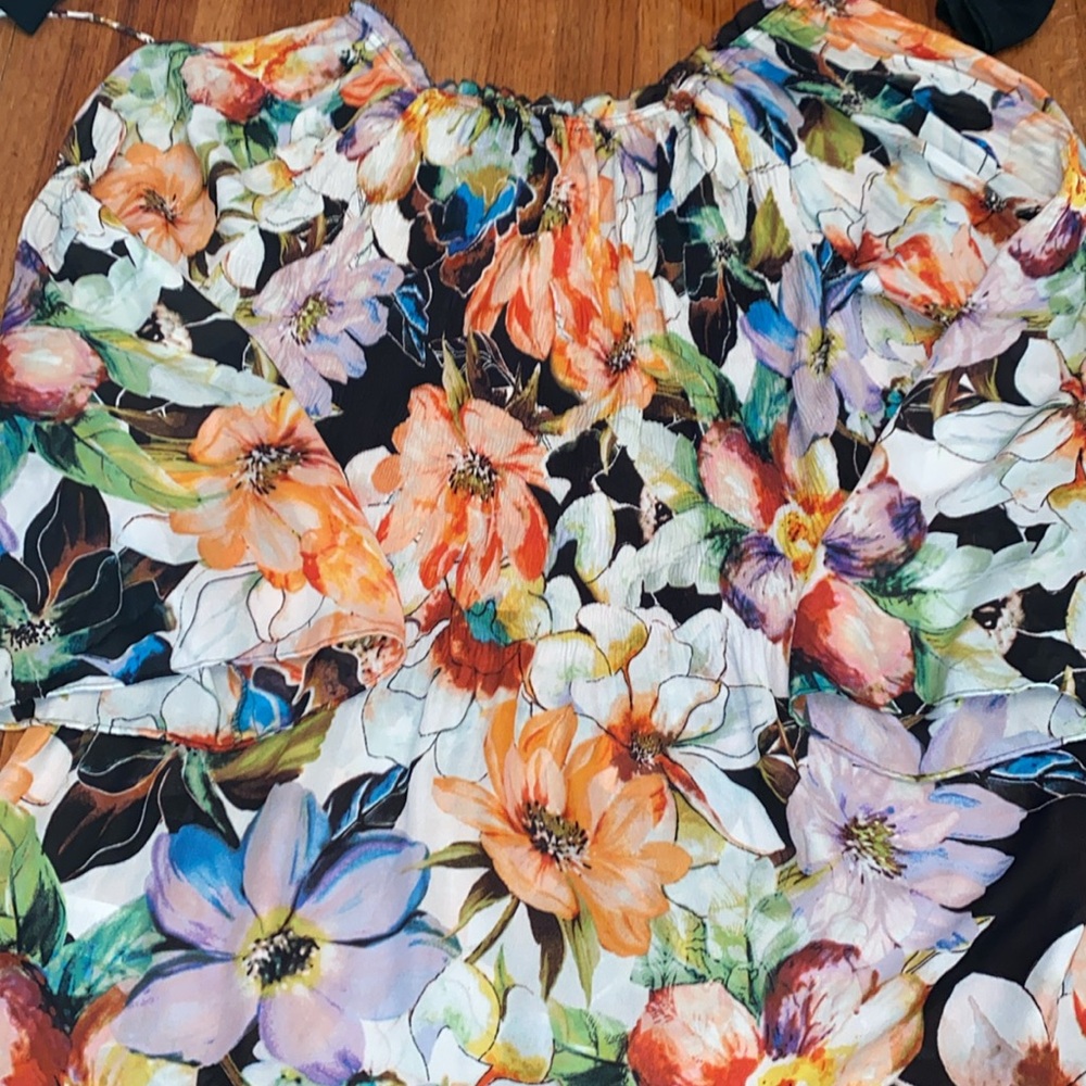 Spense Extra Large, Flowered Blouse, Three-Quarte… - image 6